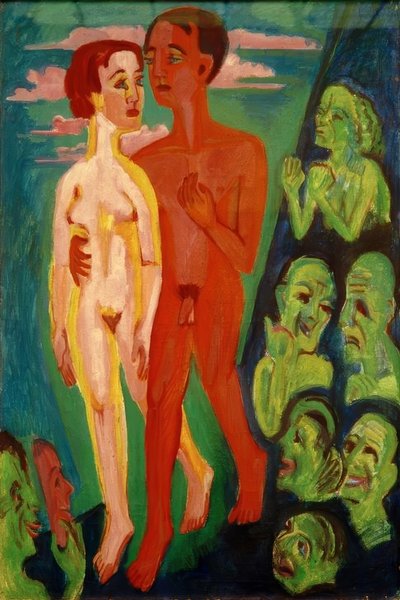 人前のカップル 作： Ernst Ludwig Kirchner
