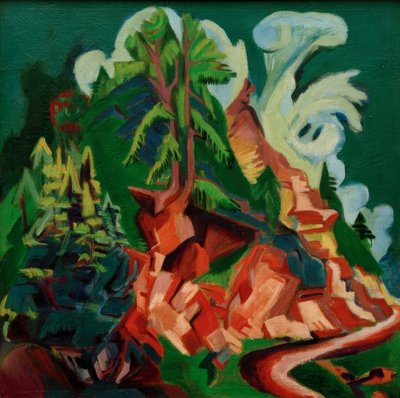 山。スタフェルへの道 作： Ernst Ludwig Kirchner