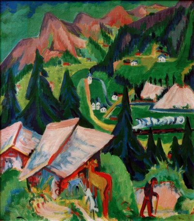 スタジアムからのユンカーボーデン 作： Ernst Ludwig Kirchner