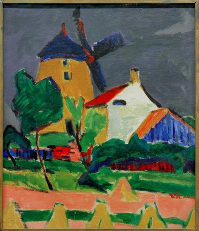 モーリッツブルクの風車 作： Ernst Ludwig Kirchner