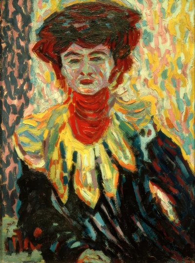ネクタイ付きドリス 作： Ernst Ludwig Kirchner