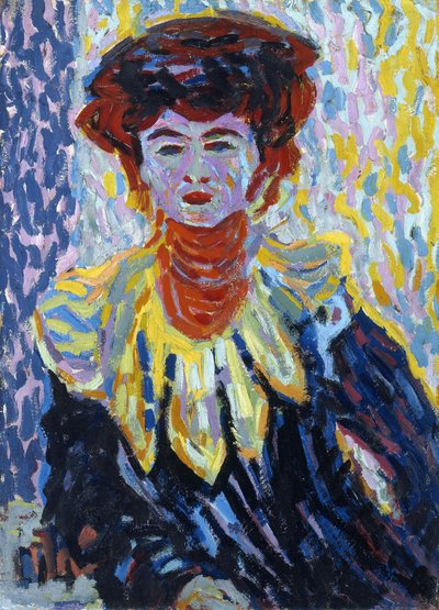 ラフ襟付きドリスc。 1906 作： Ernst Ludwig Kirchner