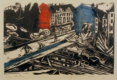 ELKirchner、ヴァンゼー鉄道の高架橋 作： Ernst Ludwig Kirchner