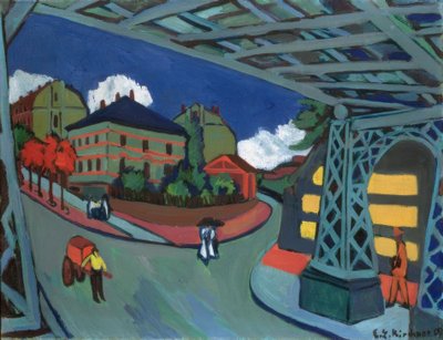 ドレスデンのレプタウアー通りの地下道 作： Ernst Ludwig Kirchner