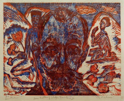 フェルディナンドホドラー-ホドラーコプフ-ファーブホルツシュニットv。 ELKirchner 作： Ernst Ludwig Kirchner