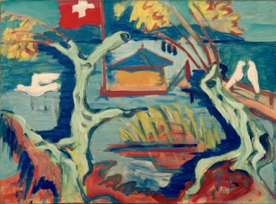 ボーデン湖の釣り小屋 作： Ernst Ludwig Kirchner