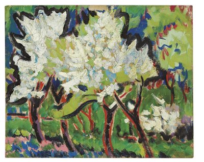 花の木IV、1909 作： Ernst Ludwig Kirchner