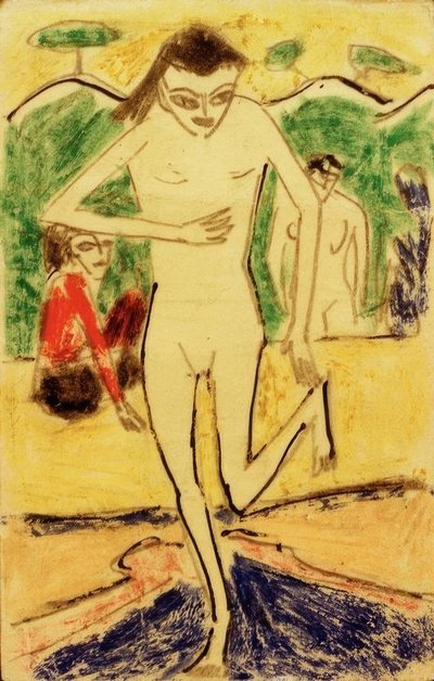 壁掛け前のフランツィ 作： Ernst Ludwig Kirchner