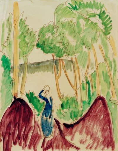 フェーマルンの砂丘の女性 作： Ernst Ludwig Kirchner