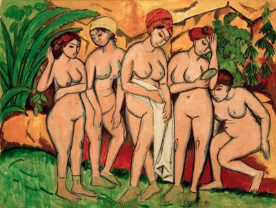 お風呂の女性 作： Ernst Ludwig Kirchner