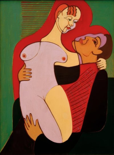 大きな恋人たち（夫婦ヘンバス） 作： Ernst Ludwig Kirchner