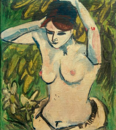 腕を上げたままの半身 作： Ernst Ludwig Kirchner