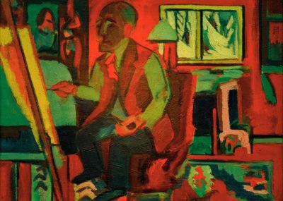 スタジオのダッチマン-Jan Wiegers 作： Ernst Ludwig Kirchner