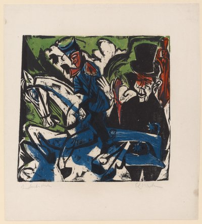 ピーターシュミールのイラスト、アダルベルトフォンチャミッソ、1915年（木版画） 作： Ernst Ludwig Kirchner