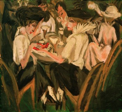 カフェガーデン内 作： Ernst Ludwig Kirchner