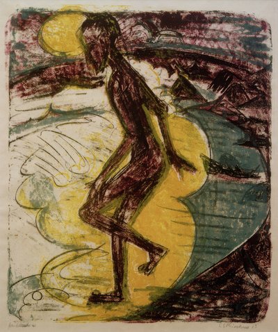 海に登る男 作： Ernst Ludwig Kirchner
