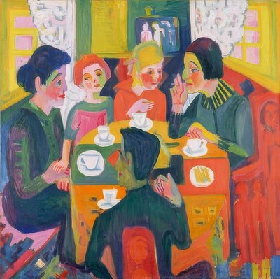 コーヒーテーブル。 1923-24 作： Ernst Ludwig Kirchner