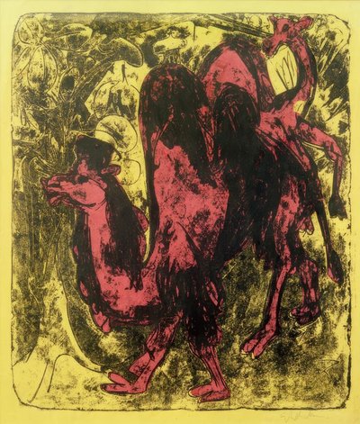 ラクダとヒトコブラクダ 作： Ernst Ludwig Kirchner