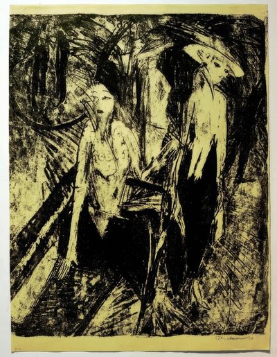 クアフュルステンダムのココット 作： Ernst Ludwig Kirchner