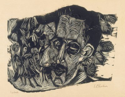 博士ルートヴィヒ・ビンスワンガーと少女たち。 1917-18 作： Ernst Ludwig Kirchner