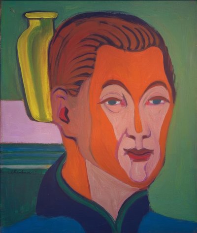 画家の頭（自画像） 作： Ernst Ludwig Kirchner