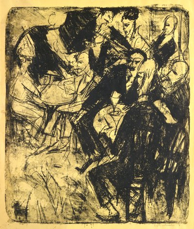 音楽レストラン;音楽レストラン、1914 作： Ernst Ludwig Kirchner