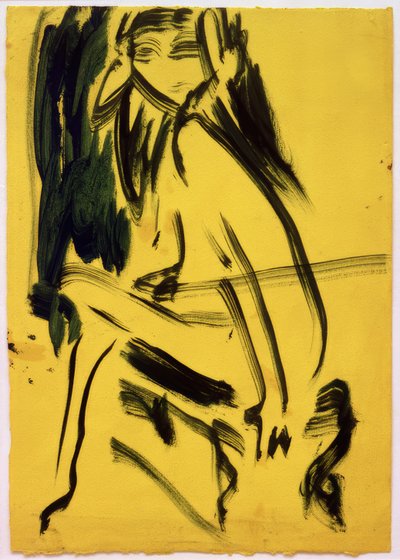 無題（シッティングガール） 作： Ernst Ludwig Kirchner