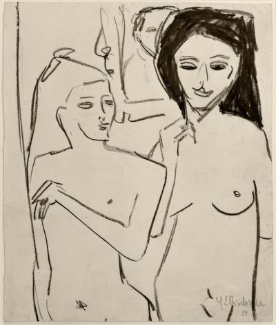 無題（Two Naked Girls） 作： Ernst Ludwig Kirchner