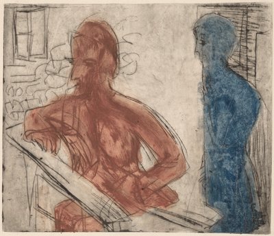 農民と少女 作： Ernst Ludwig Kirchner