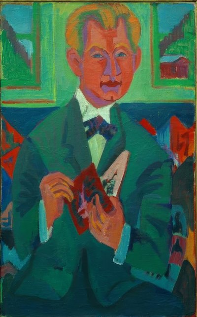エドウィン・レッドスロブの肖像 作： Ernst Ludwig Kirchner
