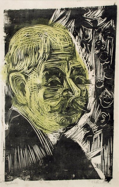 スペングラー博士の肖像、1919 作： Ernst Ludwig Kirchner