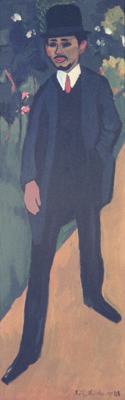 エーリッヒ・ヘッケルの肖像（1883-1970）1911 作： Ernst Ludwig Kirchner