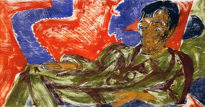 画家オットー・ミューラーの肖像 作： Ernst Ludwig Kirchner