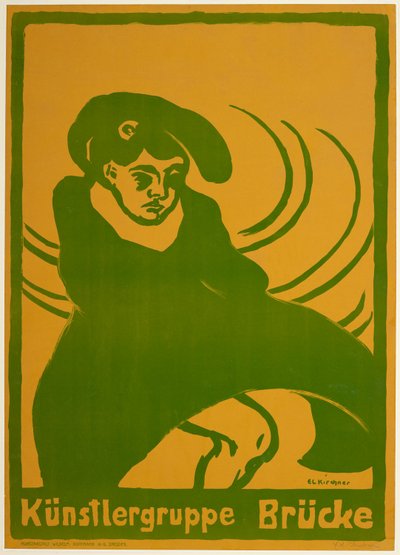 橋のポスター 作： Ernst Ludwig Kirchner