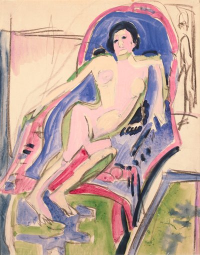 リクライニングヌード 作： Ernst Ludwig Kirchner