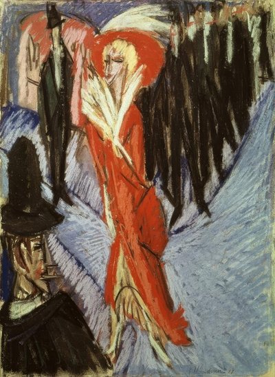 Rote Kokotte 作： Ernst Ludwig Kirchner