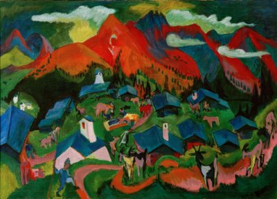 動物の帰還、スタフェルアルプ 作： Ernst Ludwig Kirchner
