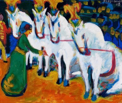 カビ訓練法。 1908-09 作： Ernst Ludwig Kirchner