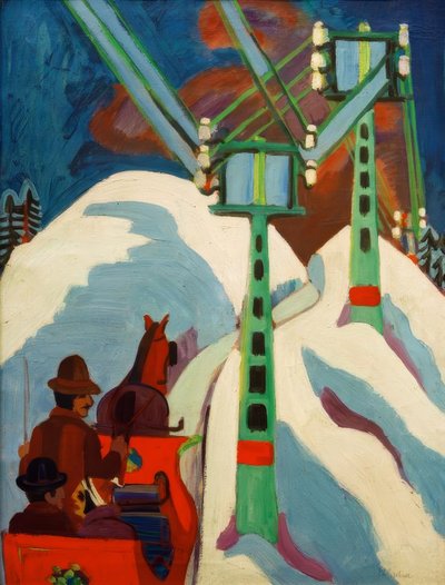 そりに乗る 作： Ernst Ludwig Kirchner