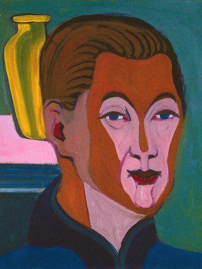 自画像、1925 年。 作： Ernst Ludwig Kirchner
