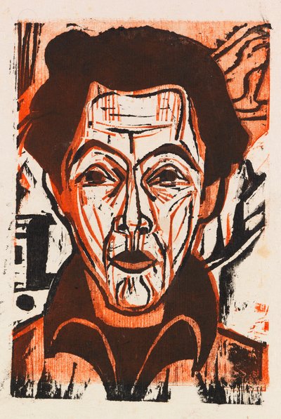 自画像、1926 年。 作： Ernst Ludwig Kirchner