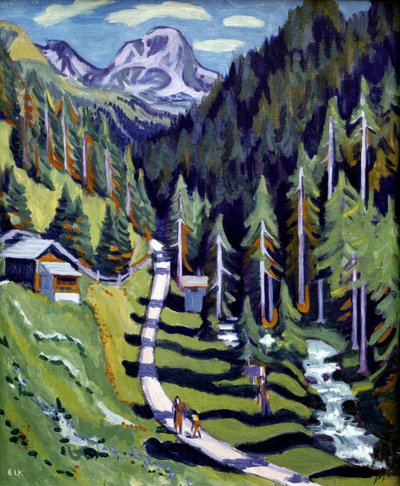 セルティグ・バレー1937.(キャンバスに油彩） 作： Ernst Ludwig Kirchner