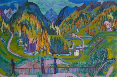 秋のスフェルタール。 1925-26 作： Ernst Ludwig Kirchner