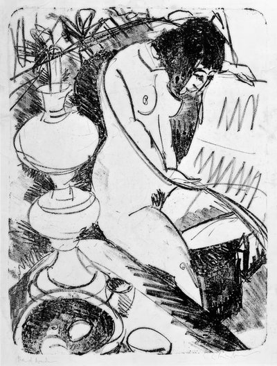 着席読書行為 作： Ernst Ludwig Kirchner