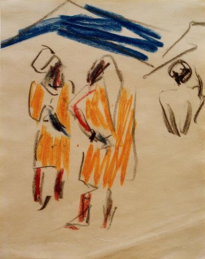 2つのモロッコのスケッチ 作： Ernst Ludwig Kirchner