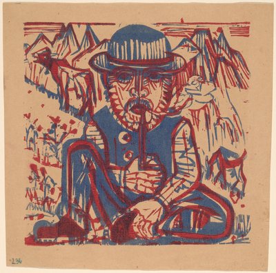 喫煙農民 作： Ernst Ludwig Kirchner