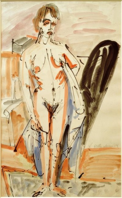 立ち行為（立ち裸女） 作： Ernst Ludwig Kirchner