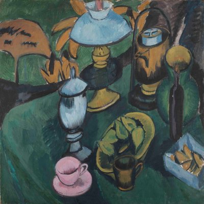 ランプのある静物、1912年。 作： Ernst Ludwig Kirchner
