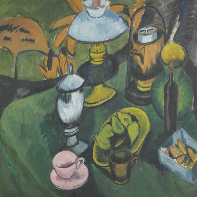 ランプのある静物 作： Ernst Ludwig Kirchner