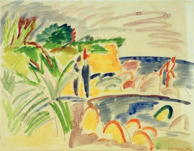 フェーマルンのビーチシーン 作： Ernst Ludwig Kirchner